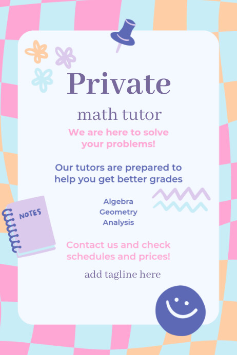 Private math tutor poster Template | PosterMyWall