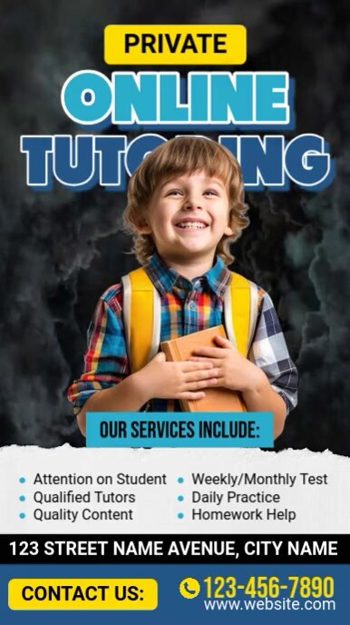 Copy of Private Online Tutoring | PosterMyWall