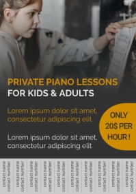 Private Lesson Poster Example Piano lesson's poster Template | PosterMyWall