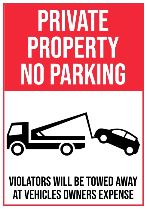 Private property no parking sign Template | PosterMyWall