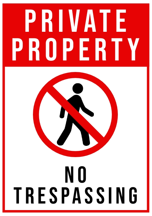 Faittoo „Private Property“-Schild – 43,2x30,5 Cm, Reflektierend, Mit 137 Cm Metallpfahl, Aluminium