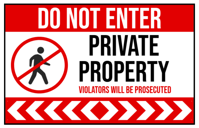 Private Property Warning Template | PosterMyWall