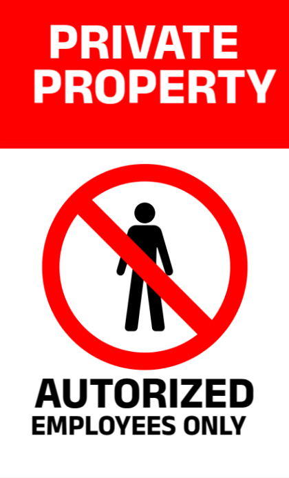 private property sign no trespassing sign Template | PosterMyWall