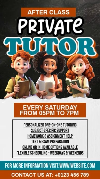Private Tutor Ads Instagram Reel template