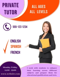 Private Lesson Poster Example Private tutor Template | PosterMyWall