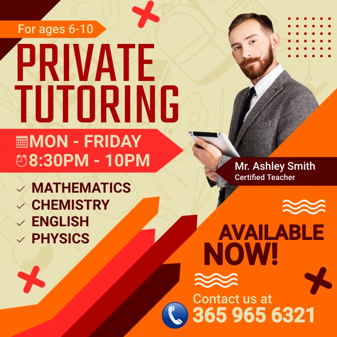 Private Tutoring Instagram Post Template | PosterMyWall