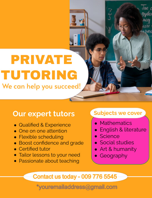 Copy of Private tutoring lessons | PosterMyWall