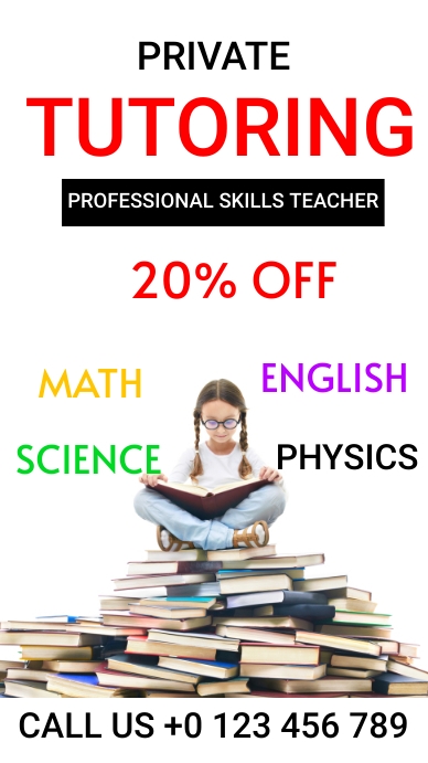 Tutor Copy Copy of Private Tutoring Professional Skills | PosterMyWall