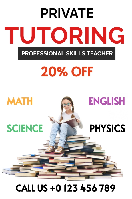 Private Lesson Poster Example Private Tutoring Professional Skills Template | PosterMyWall