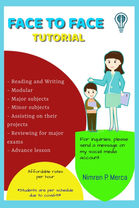 Private Lesson Poster Example Private Tutoring Services Template | PosterMyWall