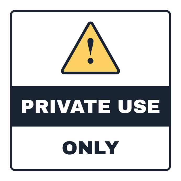 Private use only signage template Instagram Post