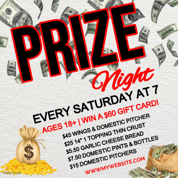 Copy of prize night flyers | PosterMyWall