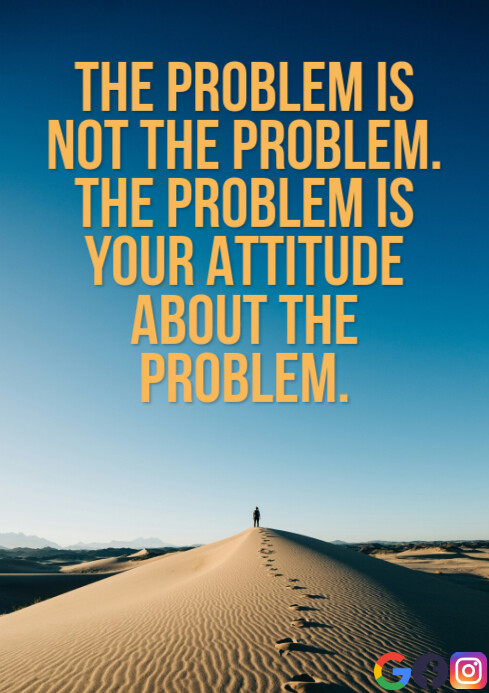 PROBLEM AND ATTITUDE QUOTE TEMPLATE A2