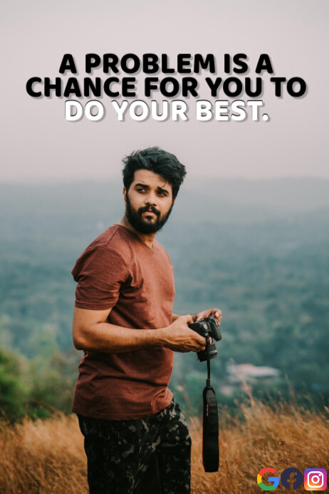 PROBLEM AND BEST QUOTE TEMPLATE Poster