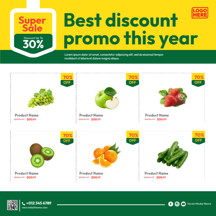 Product Discount Promo Template | PosterMyWall