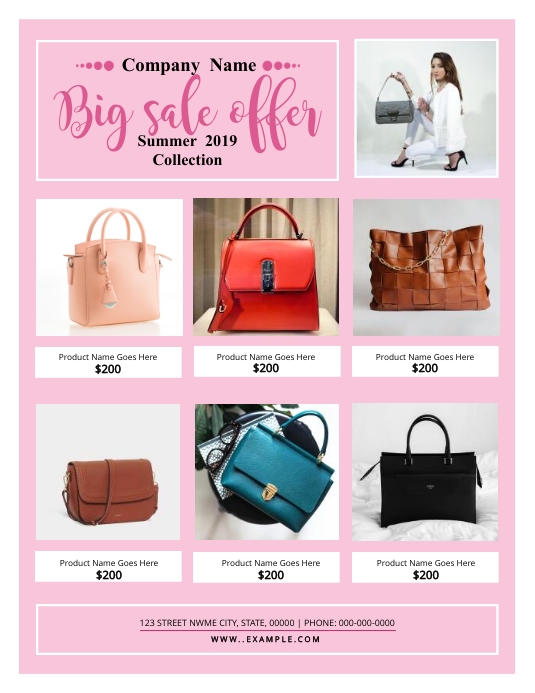 Product Display Promotion Flyer Рекламная листовка (US Letter) template