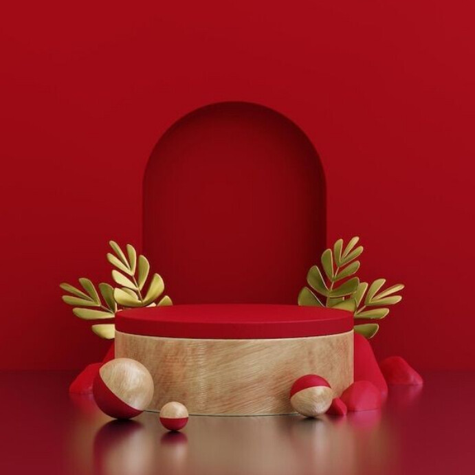 Copy of Product display red background | PosterMyWall