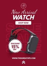 Product Display Red Template A4