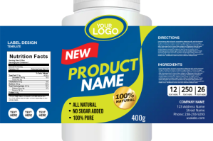 Blue Product Label Design Label Template