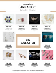 Product Line Sheet Template Flyer (US Letter)