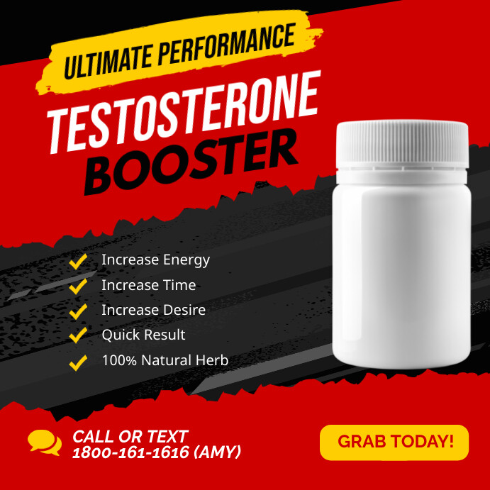 Testosterone Poster Testosterone Booster Ads