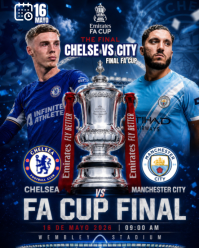 Profesional FA Cup Final Instagram Portrait template