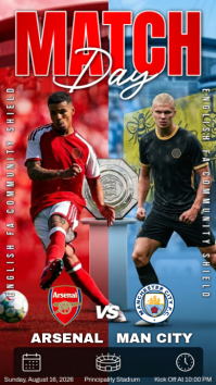 Merah Football Match Day Instagram-verhaal Template