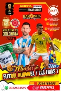 Profesional Poster  Argentina Vs Colombia 2025 Póster template