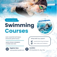 Profesional Swimming Courses Pos Instagram template