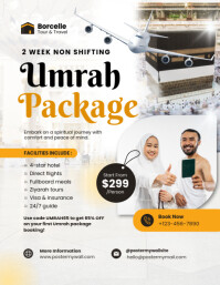 Profesional Umrah Packages Promotion Pamflet (letter As) Flyer (US Letter) template