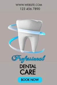 Professinal Dental Care Poster template