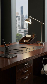 Professional "executive Office Desk Background For Corporate And Business Templates" Digital Display