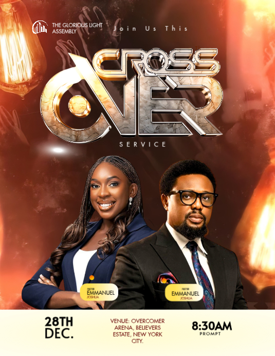 Copy of Professional 31st December Crossover Night Service, Church ...