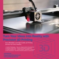 Professional 3d Printing Services Poster – Custom Prototyping & Creative Printing Solutions Instagra template