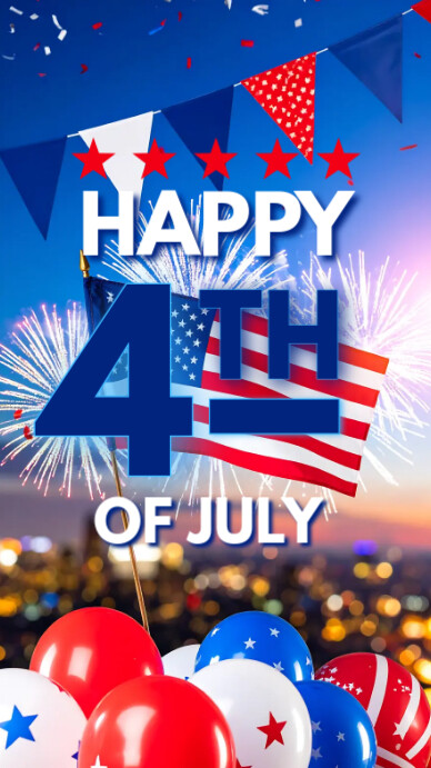Professional 4th July Instagram Story template