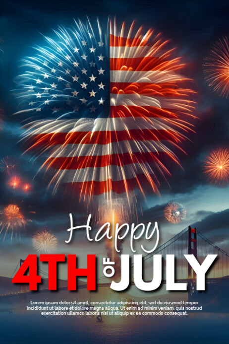 Professional 4th Of July Celebration Poster Template | PosterMyWall