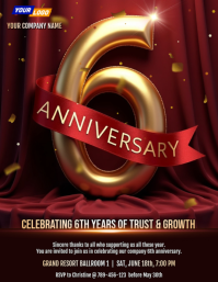 Rød Company Anniversary Celebration Flyer Template