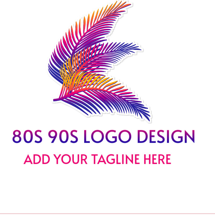 Professional 80s 90s Logo Design Logo templaat | PosterMyWall