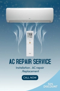 Professional Ac Repair Service Poster template