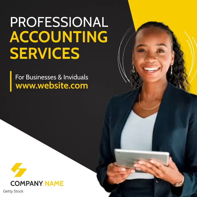 Accounting Advertising Examples Copy of professional accounting and tax services adve | PosterMyWall