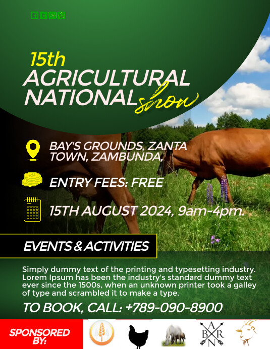 PROFESSIONAL AGRICULTURAL EXHIBITION FLYER (1 Template PosterMyWall