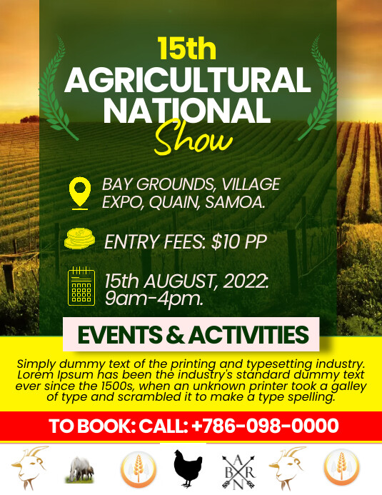 PROFESSIONAL AGRICULTURAL EXHIBITION FLYER Template PosterMyWall