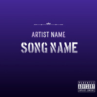 Purple Album Cover Quadrat Template
