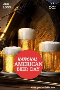 Professional American Beer Day Design  Pinterest Graphic Pinterest-Grafik template