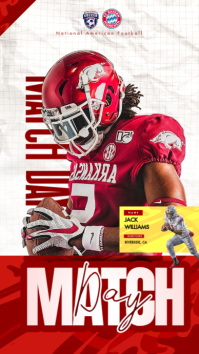 Hvid Football Match Day Digitalt display Template