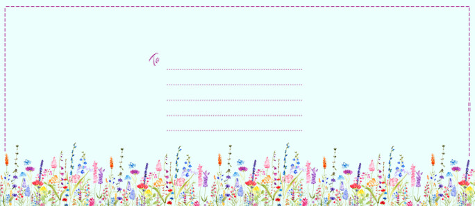 Professional and floral envelope design Envelopes template