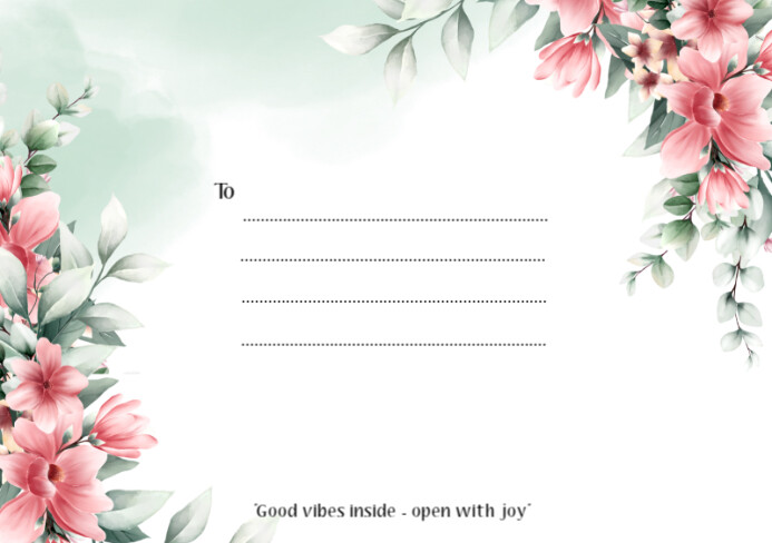 Professional and pastel envelope design template A5