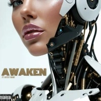 Professional Android Robot Woman Hip Hop, R&b, Love Song  Sexy  Album Cover template