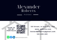 Professional Architect  Business Card Postcard template