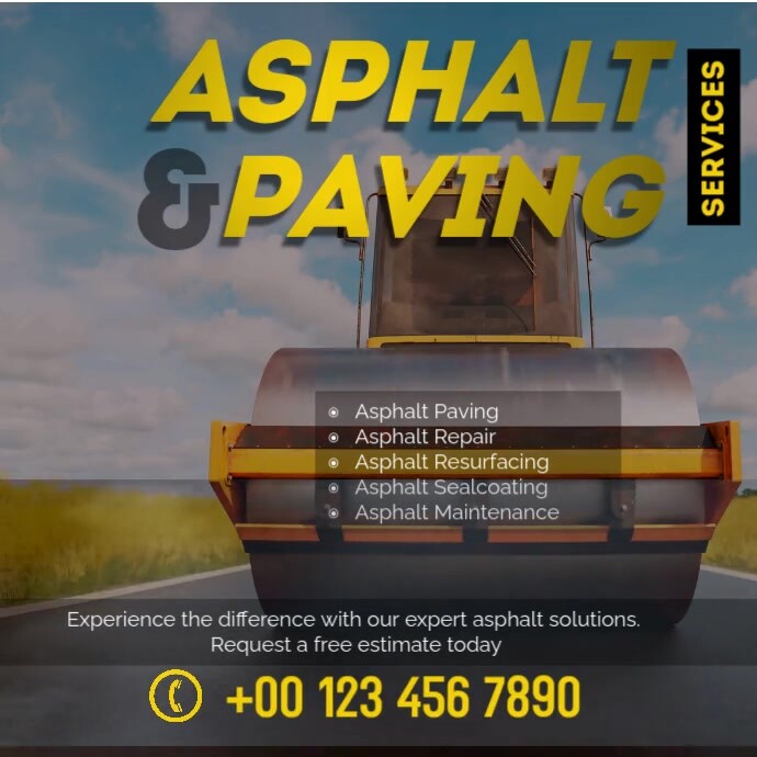 Bitumen Rool Advert professional asphalt and paving ad Template | PosterMyWall
